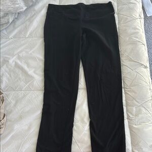 Jockey Cropped Black Athletic Pants